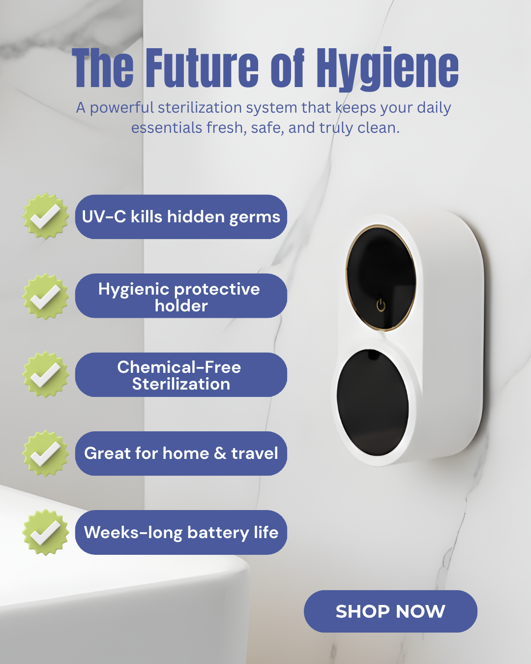 UV Toothbrush Sanitizer ( Double Brushes )