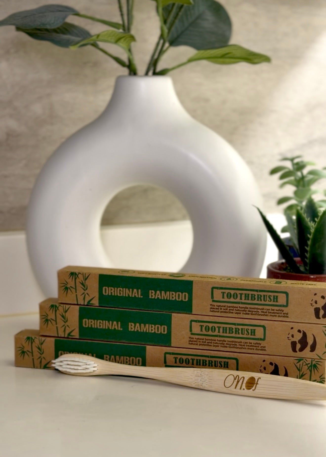 Bamboo Toothbrushes - Pack of 6