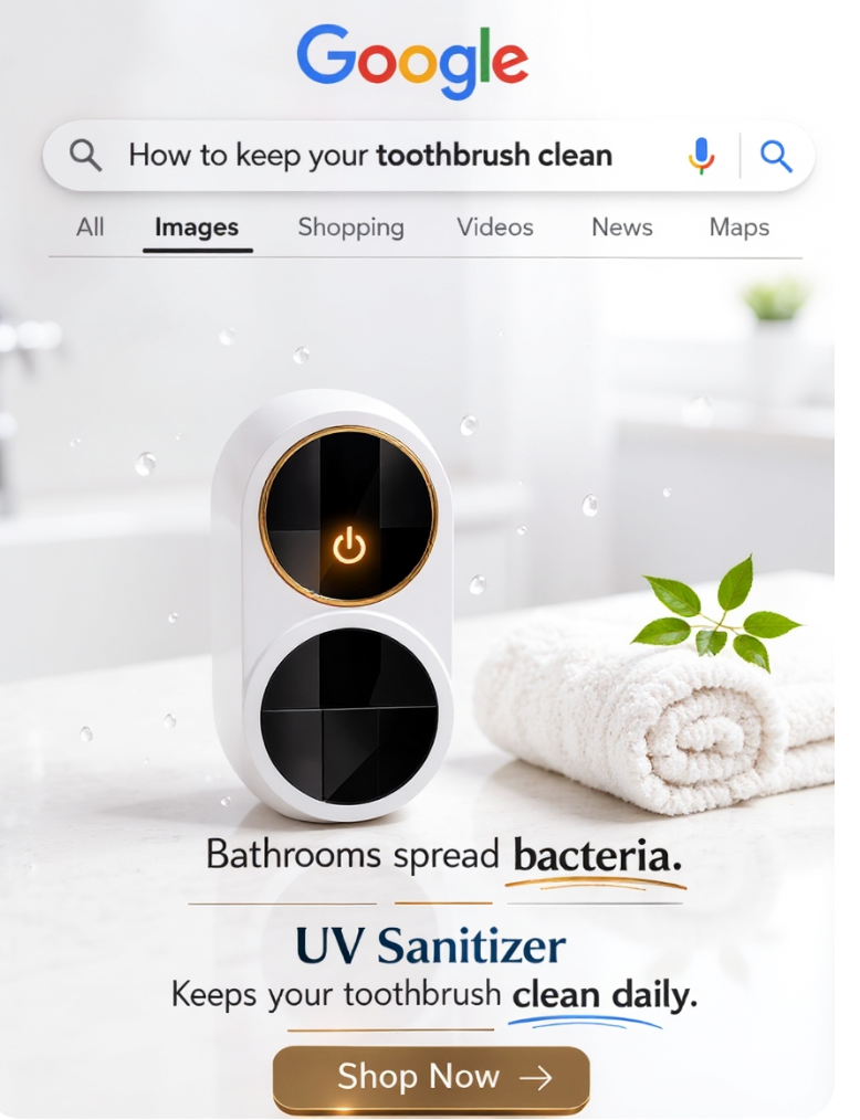 UV Toothbrush Sanitizer ( Double Brushes )