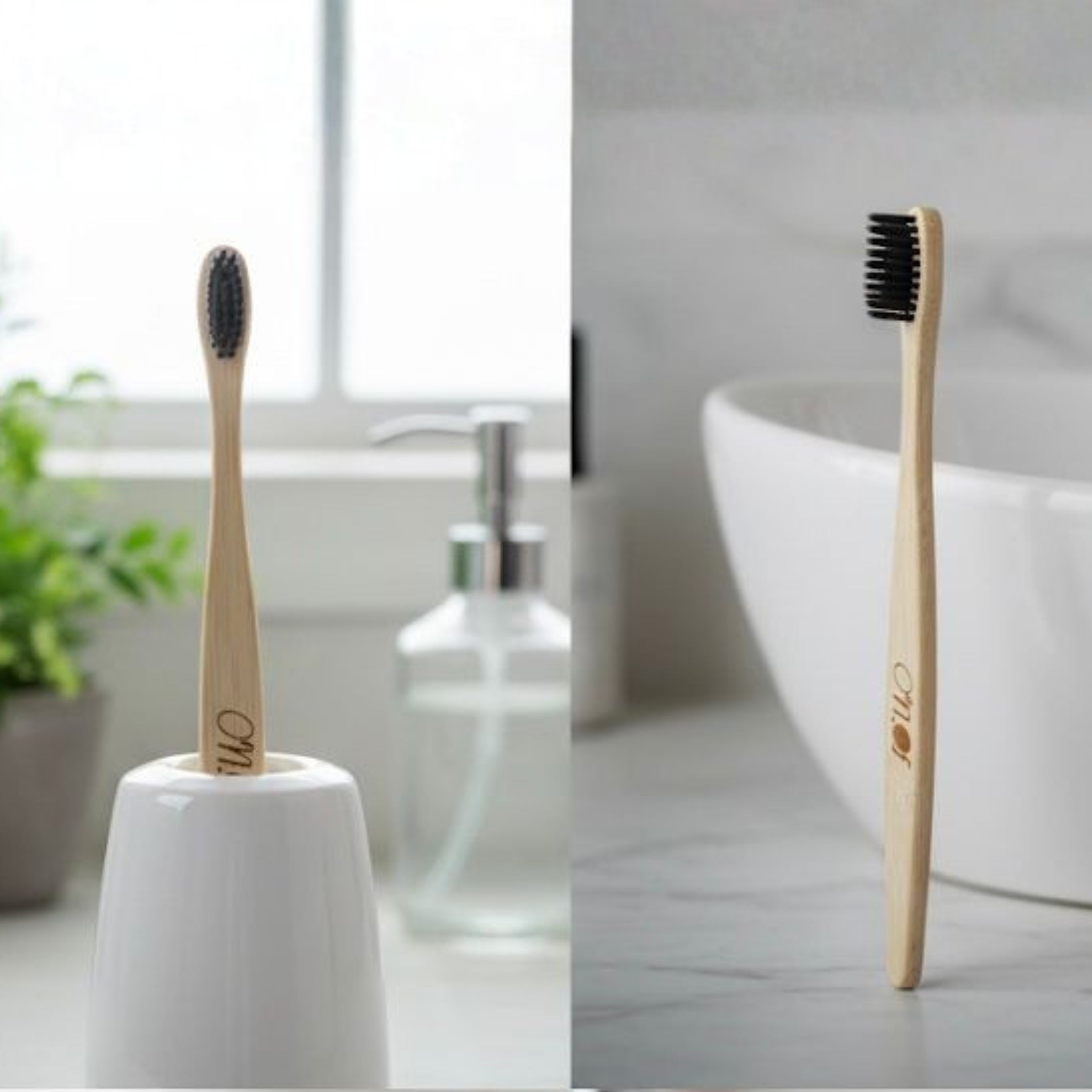 Bamboo Toothbrushes - Pack of 6